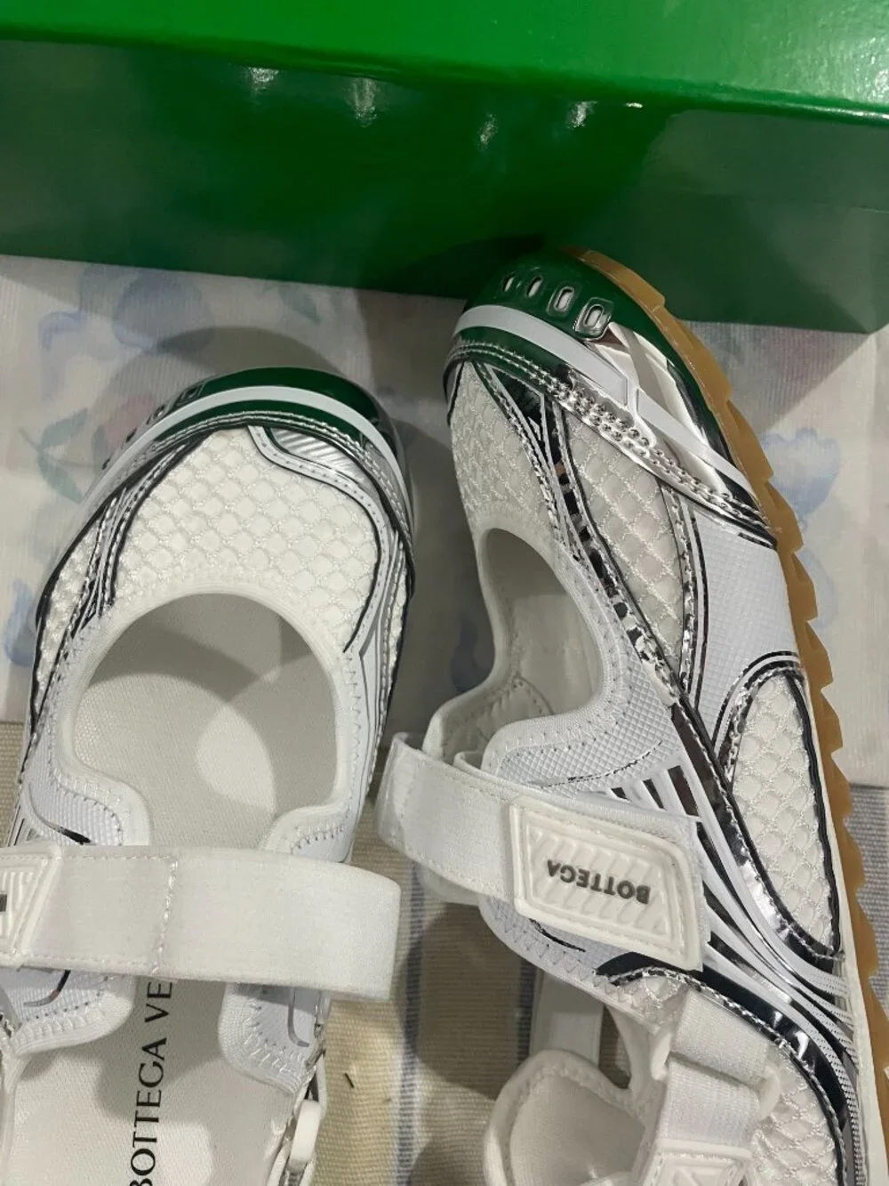 Bottega Veneta Orbit Flash Velcro Mary Jane Sneakers